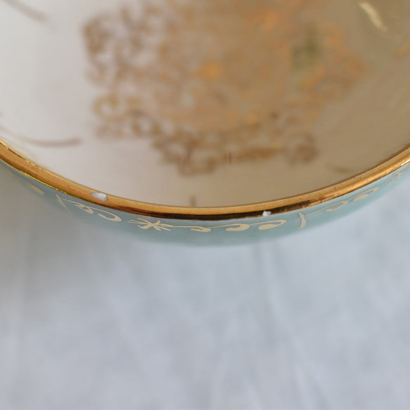 ア.ドラサンヴァル A.Dressinval コーヒーカップ＆ソーサー ライトグリーン＆ブルー