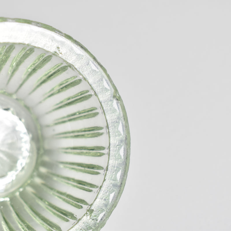 Vintage Glass Salt & Pepper Shakers - Light Green