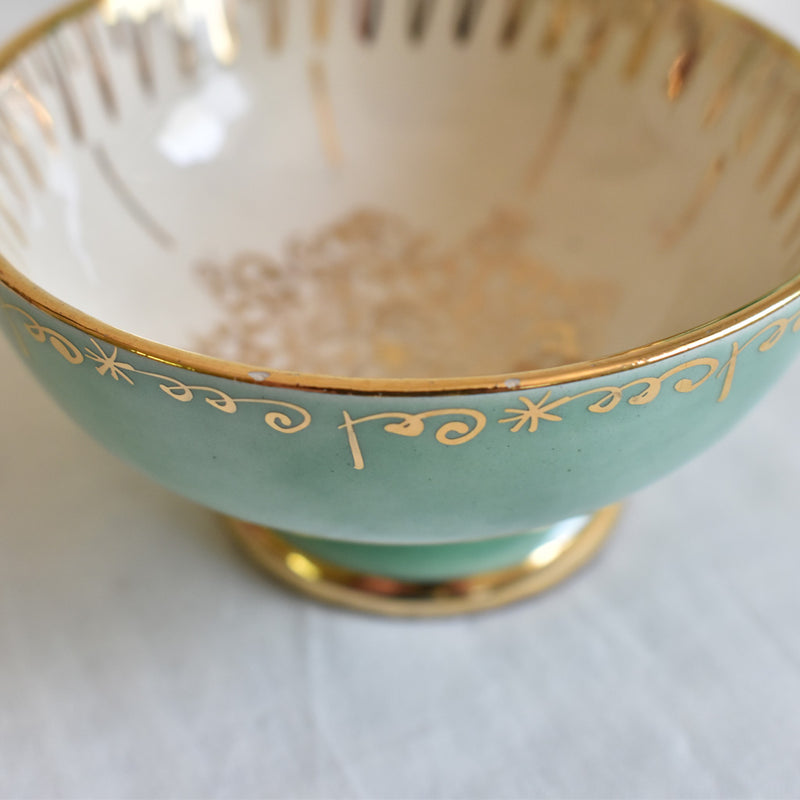 ア.ドラサンヴァル A.Dressinval コーヒーカップ＆ソーサー ライトグリーン＆ブルー