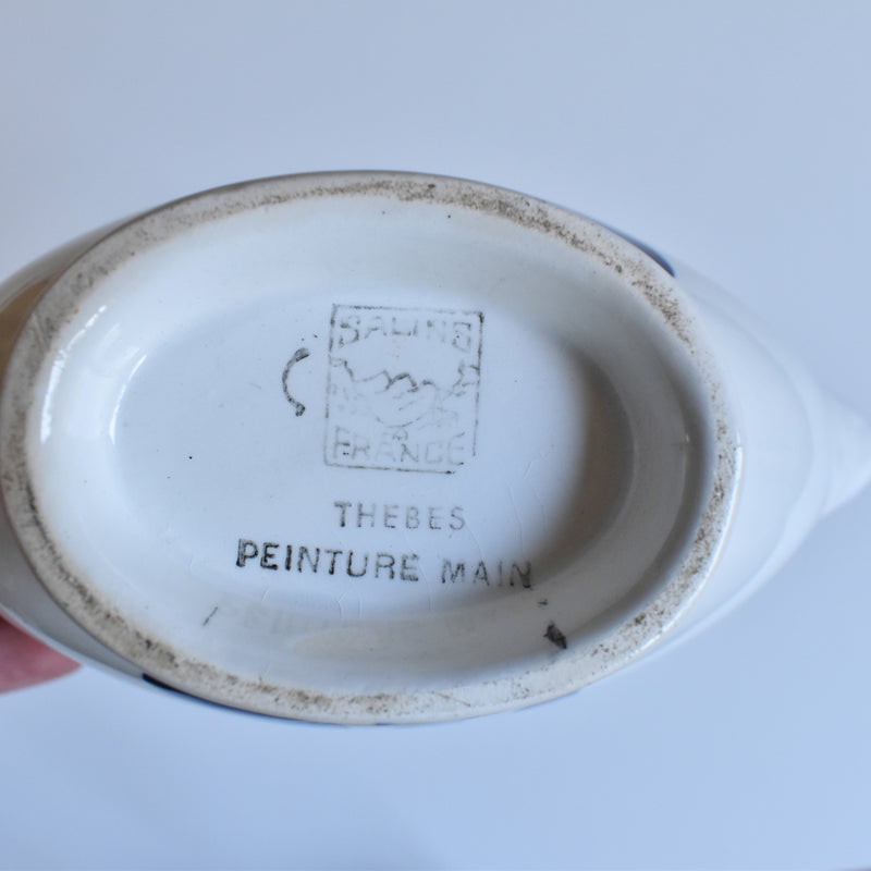 Antique Sauce Boat, Sarreguemines Thebes