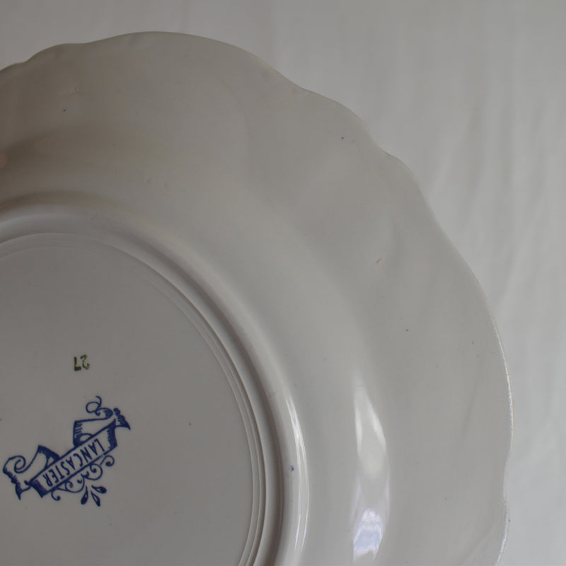 Vintage dessert plate Sarreguemines Lancaster B