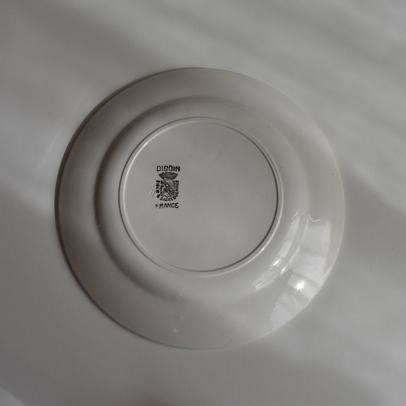 Vintage Dessert Plate, Digoin Sarreguemines, White E