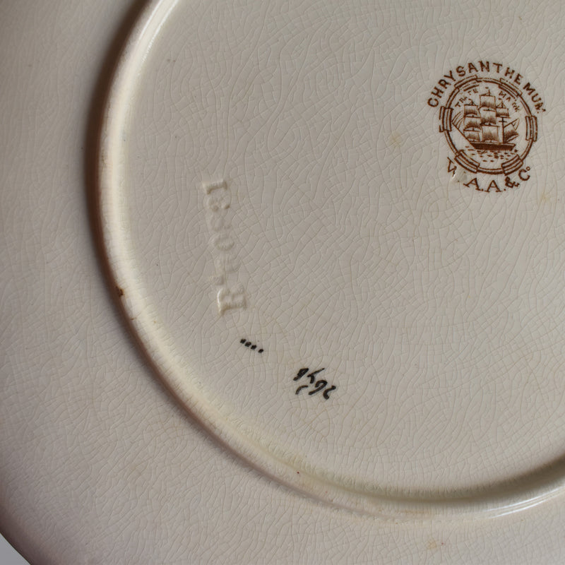 Antique Plate: W.A.A. & Cie Chrysanthemum