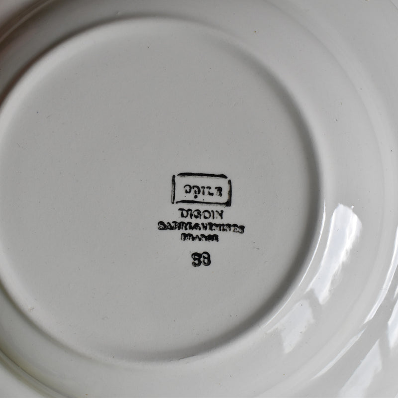 Vintage deep plate, Digoin & Sarreguemines Odile B