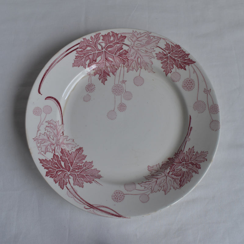 Antique Plate K&G Lunéville Platane Z7