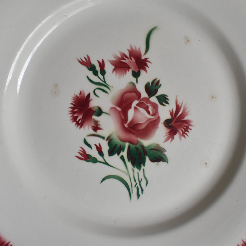 Vintage Plate Digoin & Sarreguemines Bouquet Fleuri B