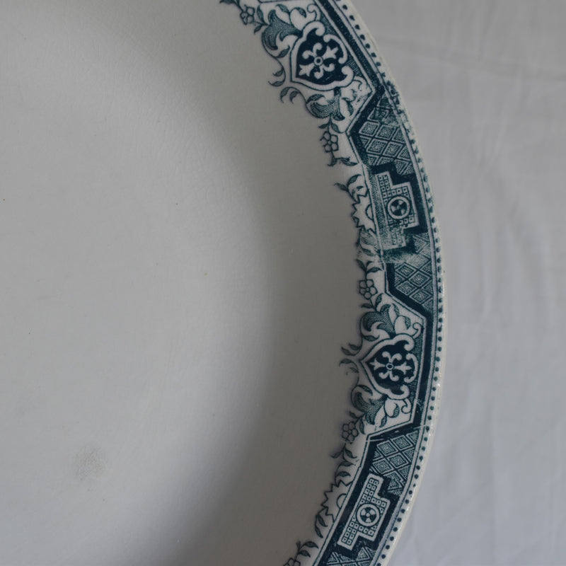 Antique Deep Plate St. Amand Maroc