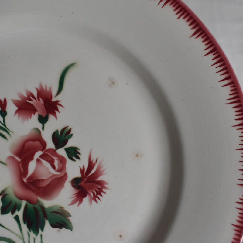 Vintage Plate Digoin & Sarreguemines Bouquet Fleuri B