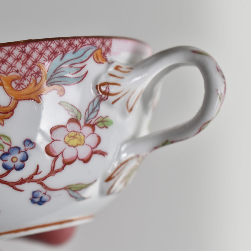 Antique teacup and saucer, Sarreguemines Minton 216 A