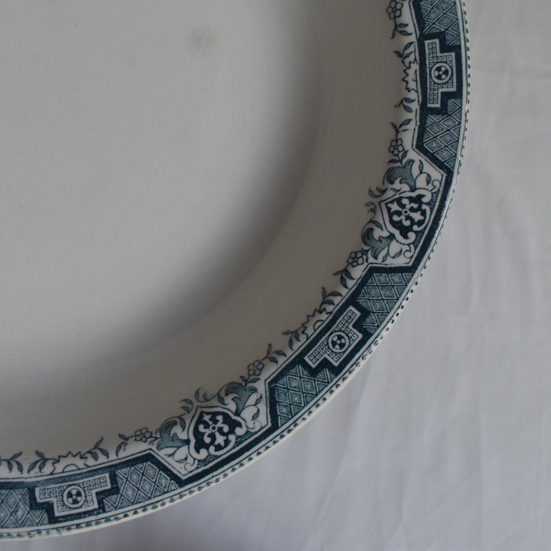 Antique Deep Plate St. Amand Maroc