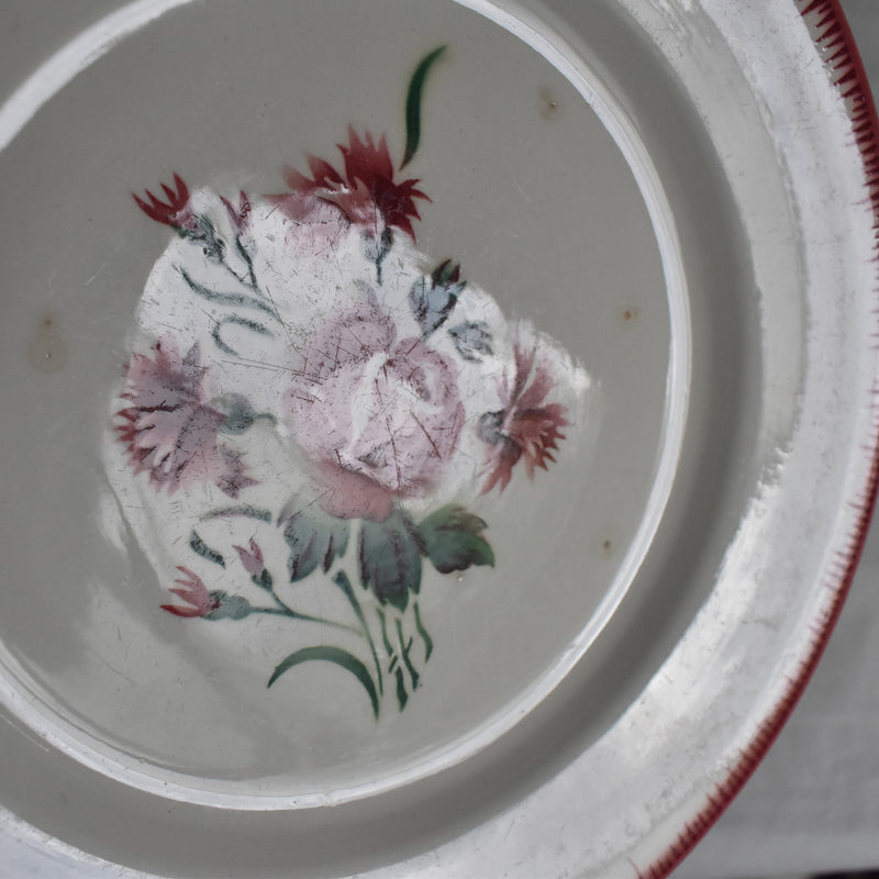 Vintage Plate Digoin & Sarreguemines Bouquet Fleuri B