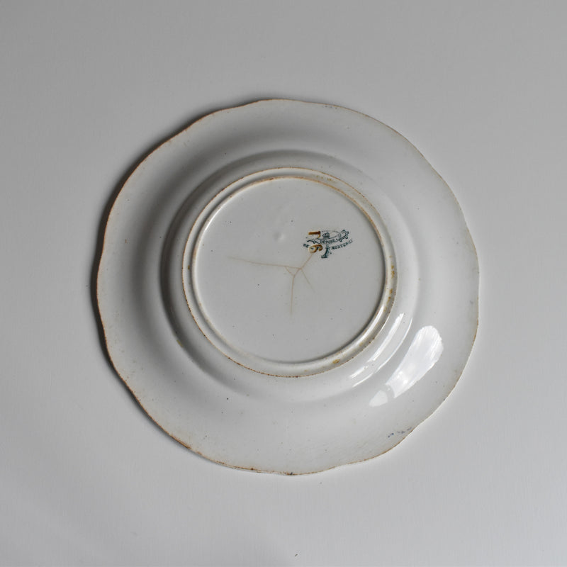 Antique dessert plate, Creil et Montereau, Balivernes N4