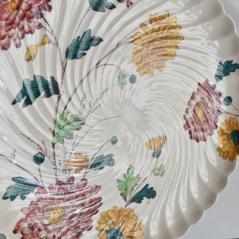 Antique Plate: W.A.A. & Cie Chrysanthemum