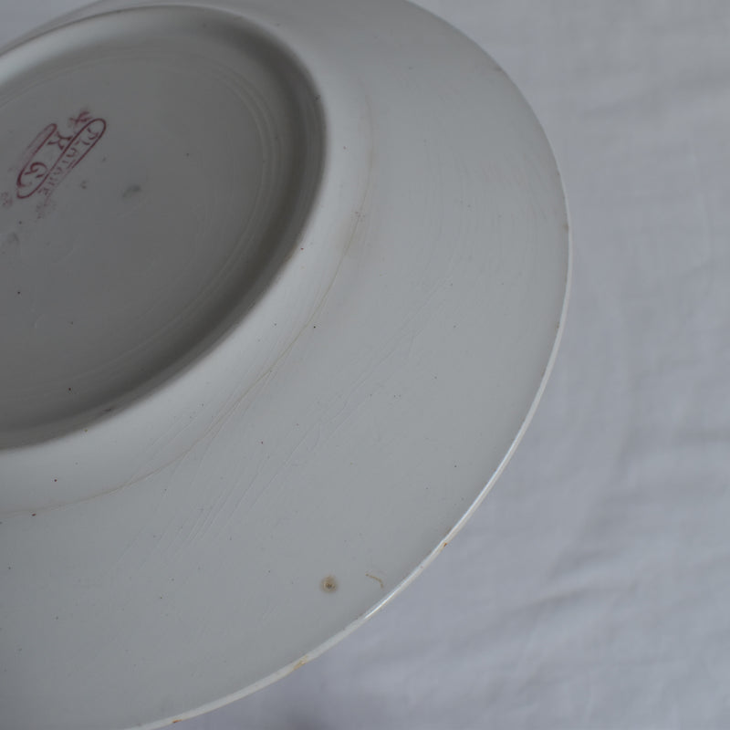 Antique Plate K&G Lunéville Platane Z7