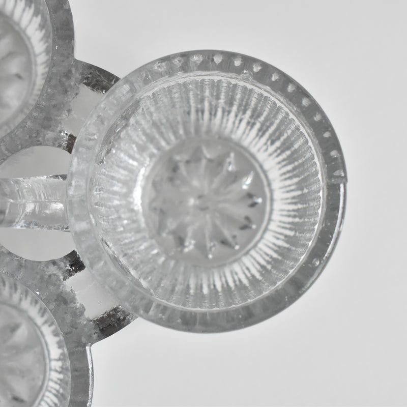 Vintage Glass Salt & Pepper Triple