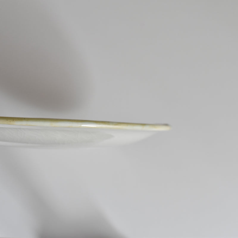 Antique dessert plate Lunéville Barbotine Pensée B
