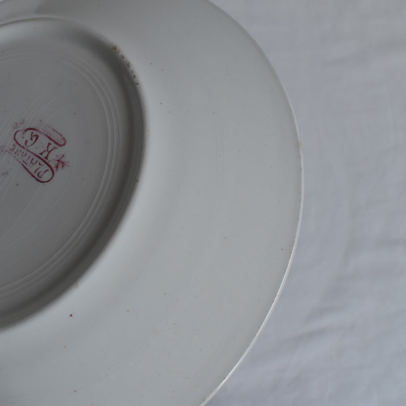 Antique Plate K&G Lunéville Platane Z7
