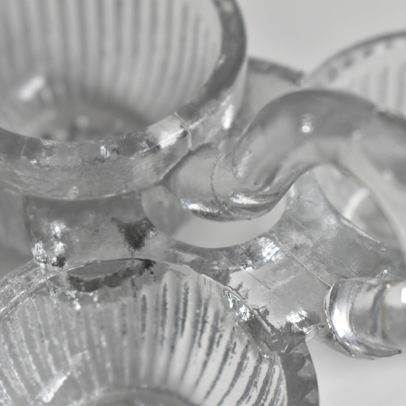 Vintage Glass Salt & Pepper Triple