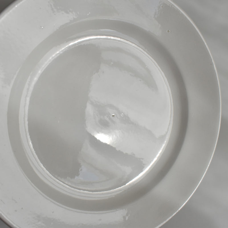Vintage Dessert Plate, Digoin Sarreguemines, White E