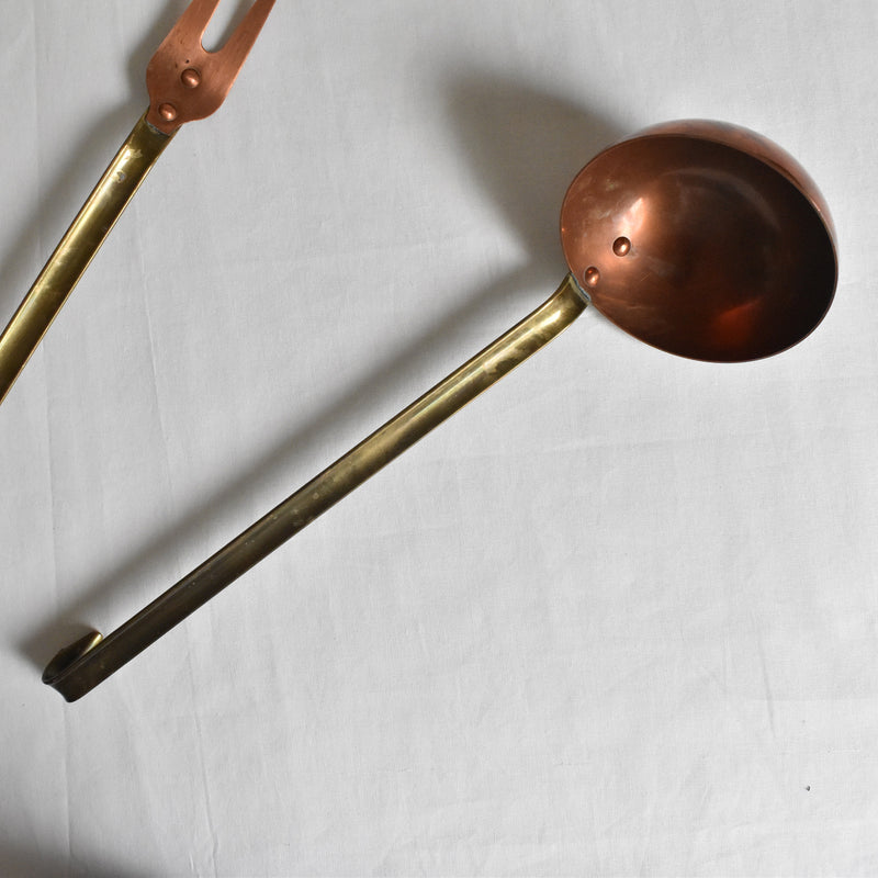 Brass Ladle & Meat Fork