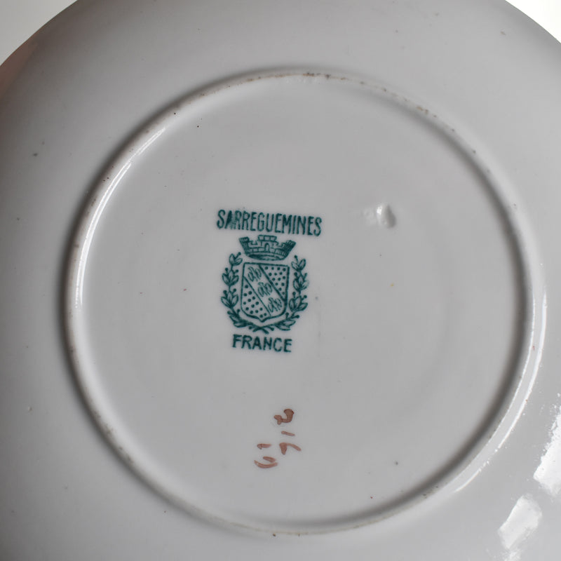 Antique Teacup & Saucer Sarreguemines Minton 216 B