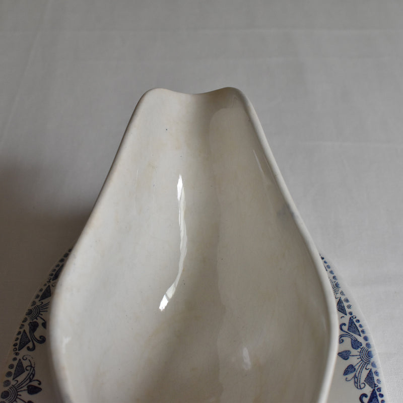 Vintage Sauce Boat HBCM (Creil et Montereau) Toulon
