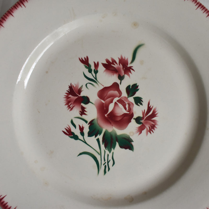 Vintage Plate Digoin & Sarreguemines Bouquet Fleuri C
