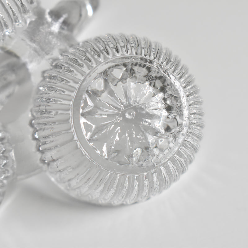 Vintage Glass Salt & Pepper Triple