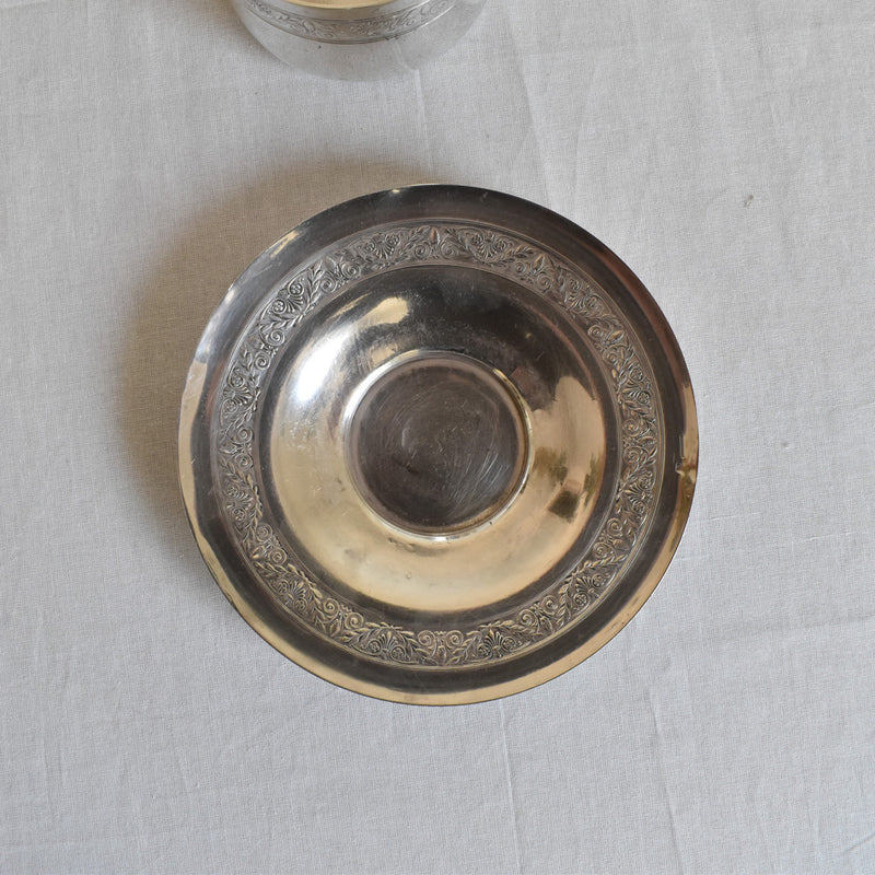 Antique Cup & Saucer Silver Plated