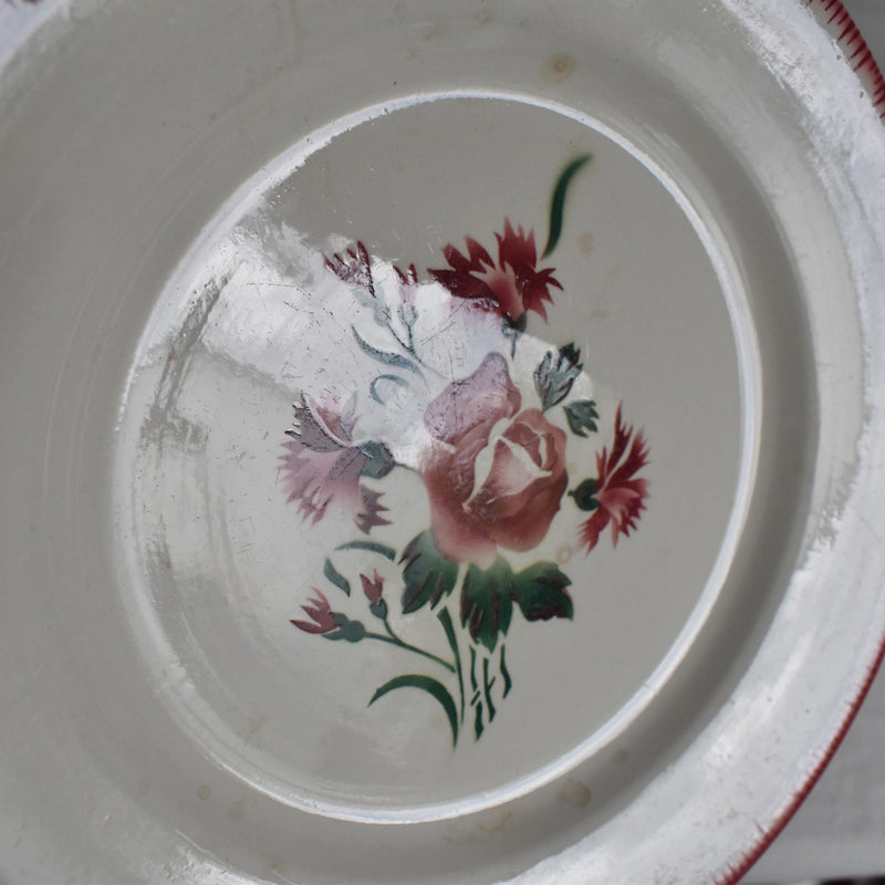 Vintage Plate Digoin & Sarreguemines Bouquet Fleuri C
