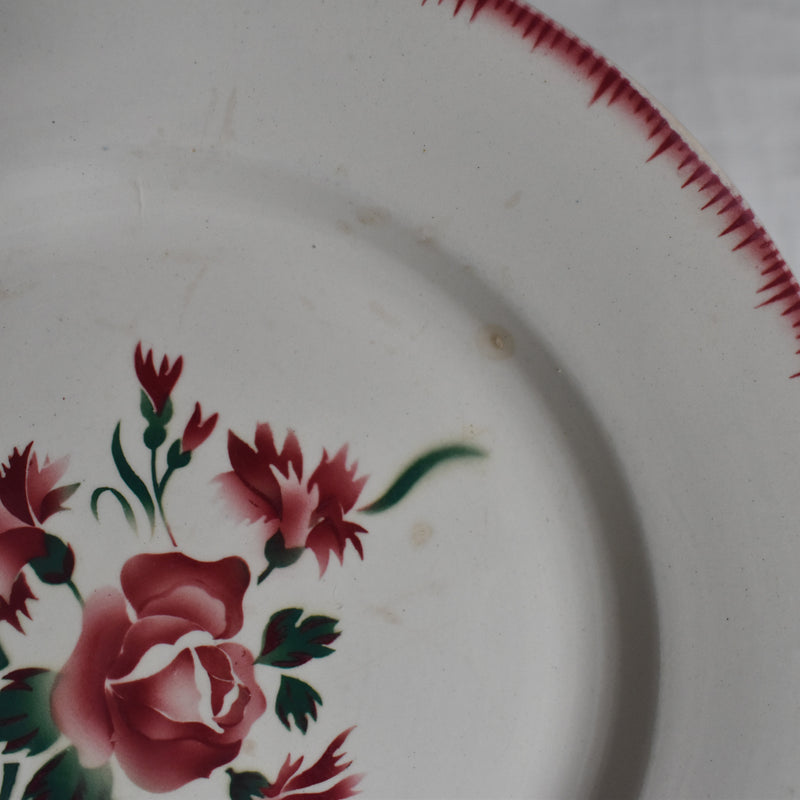 Vintage Plate Digoin & Sarreguemines Bouquet Fleuri C