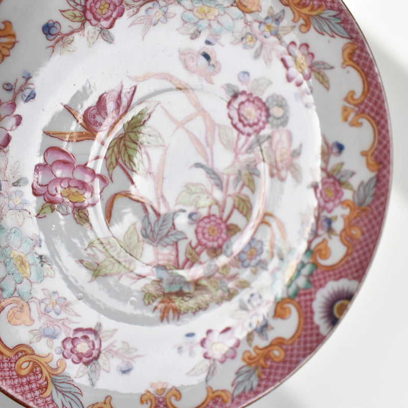 Antique Teacup & Saucer Sarreguemines Minton 216 B