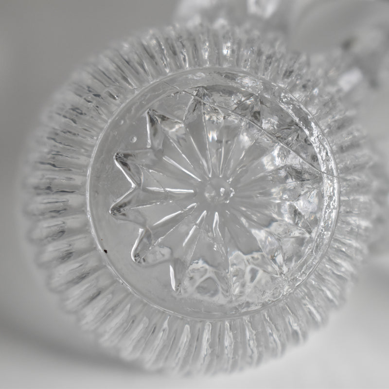 Vintage Glass Salt & Pepper Triple