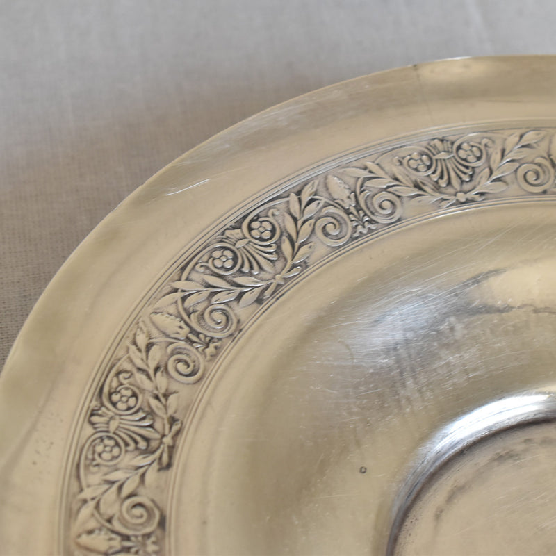 Antique Cup & Saucer Silver Plated