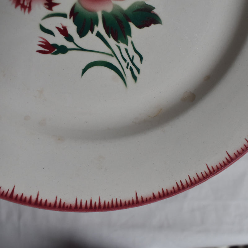 Vintage Plate Digoin & Sarreguemines Bouquet Fleuri C