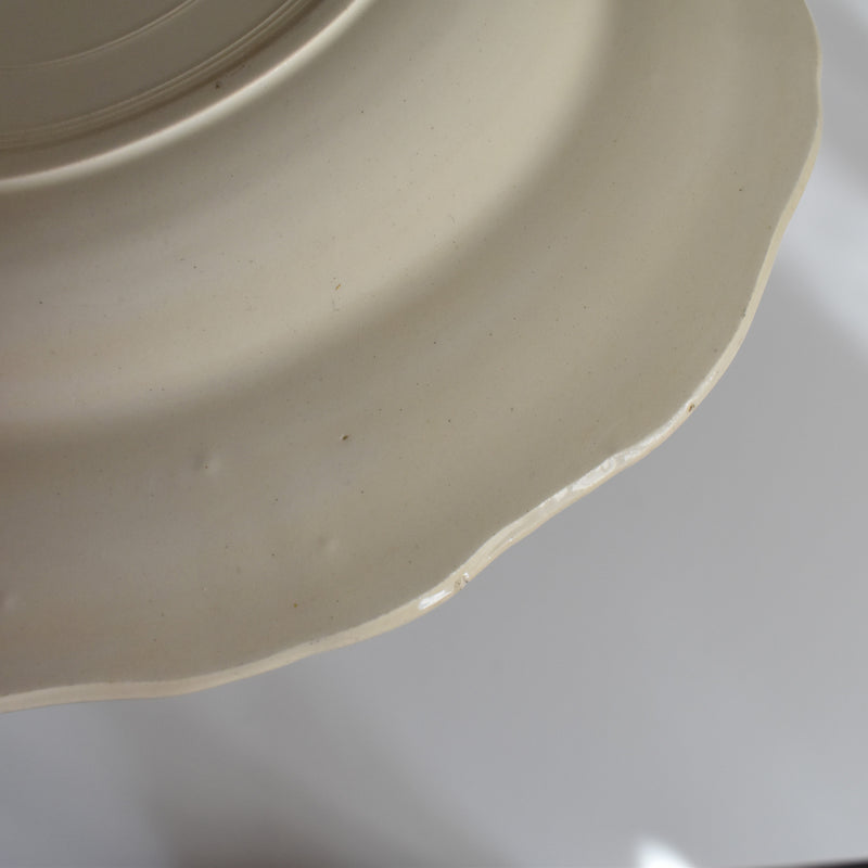 Vintage Deep Plate, Digoin Sarreguemines, Scalloped Rim A