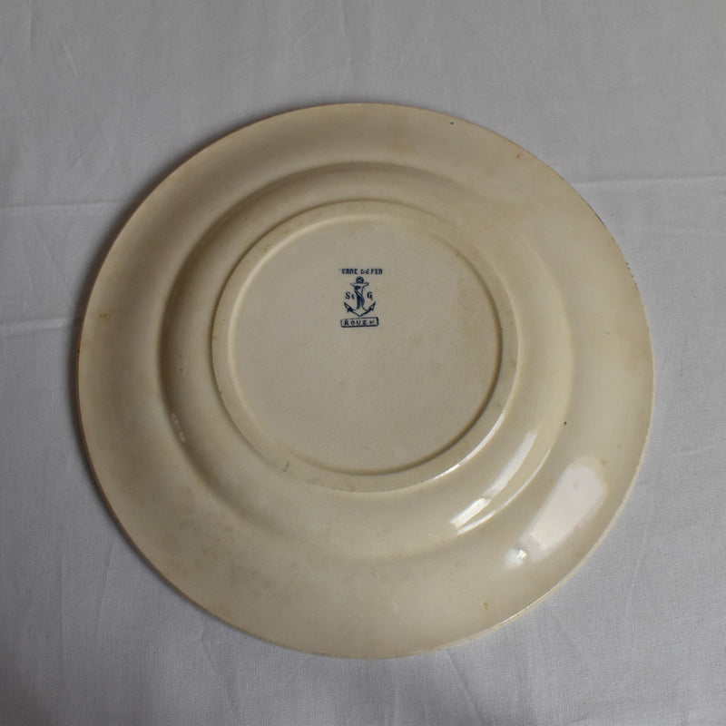 Antique plate, Clairefontaine, Rouen