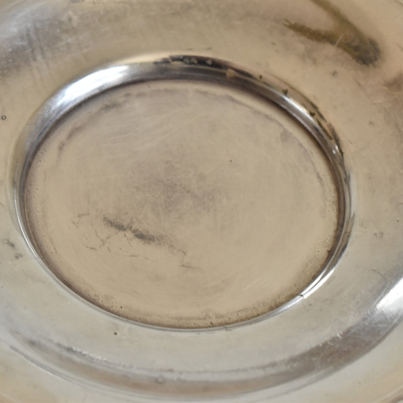 Antique Cup & Saucer Silver Plated