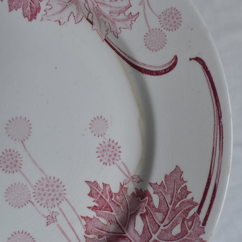 Antique Plate K&G Lunéville Platane Z7