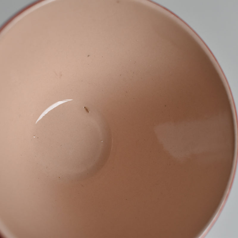 Vintage Coffee Cup Digoin & Sarreguemines Octogonal Red D