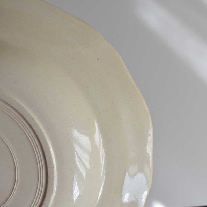 Vintage Deep Plate, Digoin Sarreguemines, Scalloped Rim A