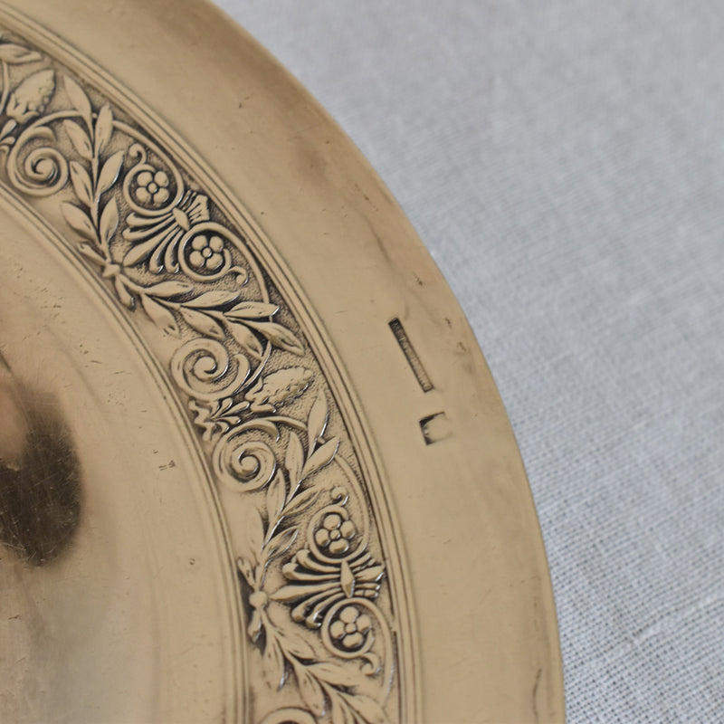 Antique Cup & Saucer Silver Plated