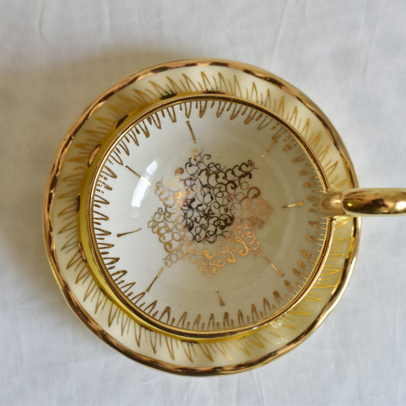 ア.ドラサンヴァル A.Dressinval コーヒーカップ＆ソーサー イェロー