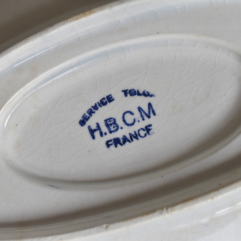 Vintage Sauce Boat HBCM (Creil et Montereau) Toulon