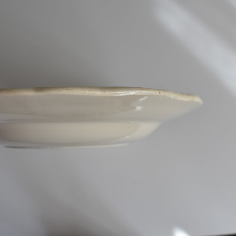 Vintage Deep Plate, Digoin Sarreguemines, Scalloped Rim A
