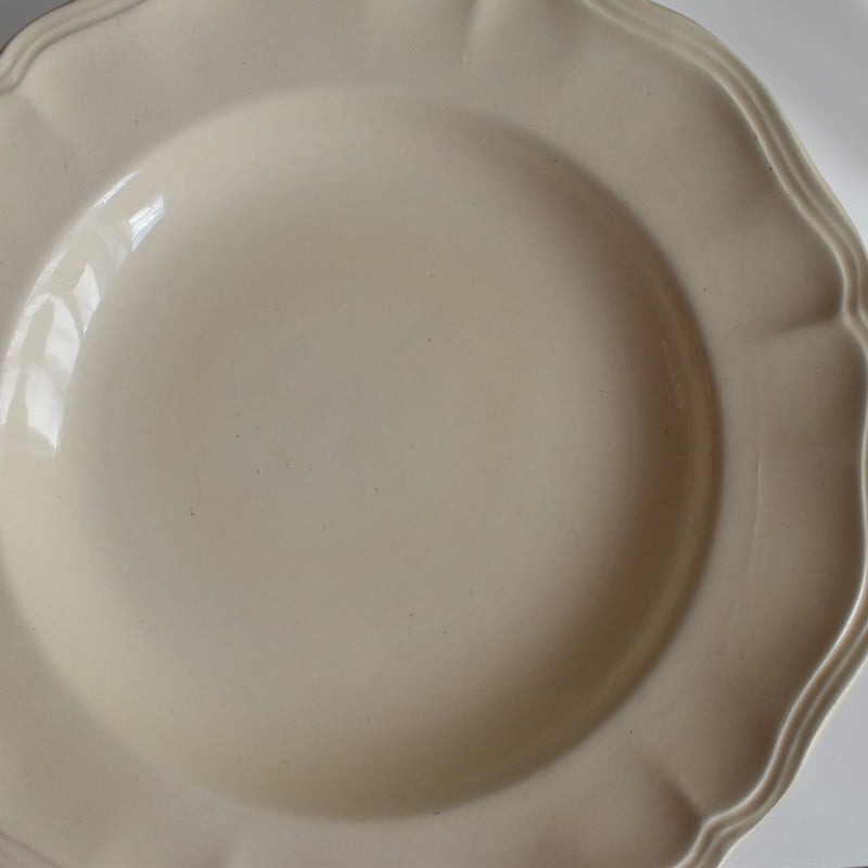 Vintage Deep Plate, Digoin Sarreguemines, Scalloped Rim A