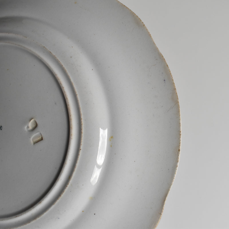Antique dessert plate, Creil et Montereau, "Balivernes" N6