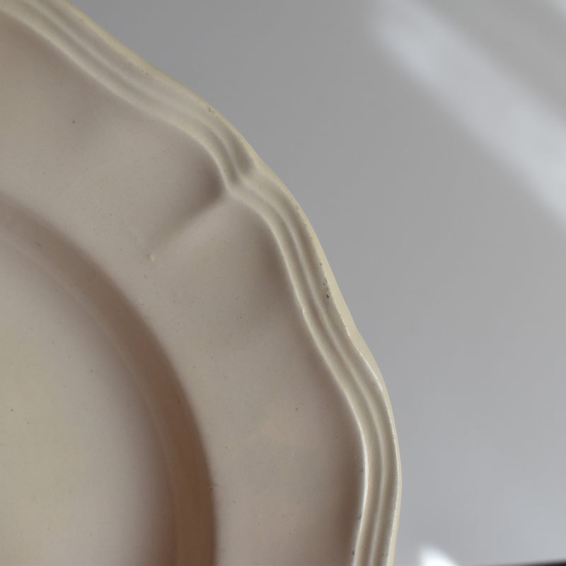 Vintage Deep Plate, Digoin Sarreguemines, Scalloped Rim A