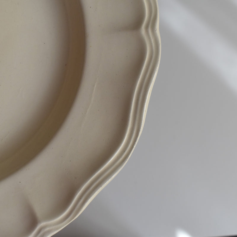 Vintage Deep Plate, Digoin Sarreguemines, Scalloped Rim A