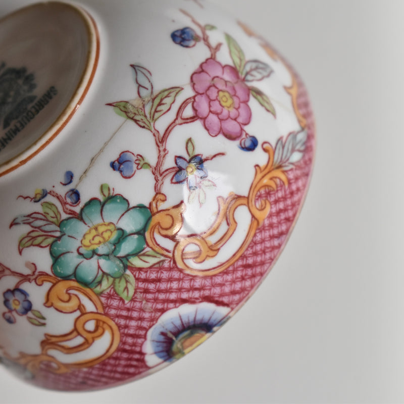 Antique Teacup & Saucer Sarreguemines Minton 216 B